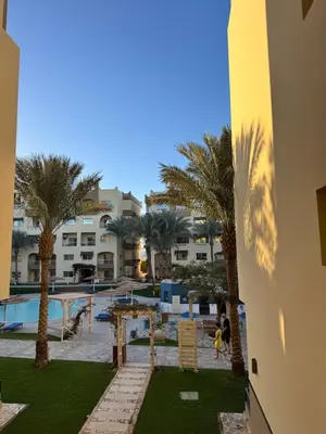 a view of the pool from the balcony of a resort at Karma in Hurghada