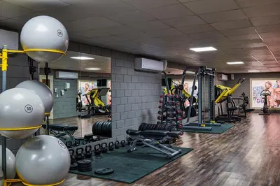 a gym with exercise equipment and balloons in it at Steigenberger Pure Lifestyle (Adults Only) in Hurghada