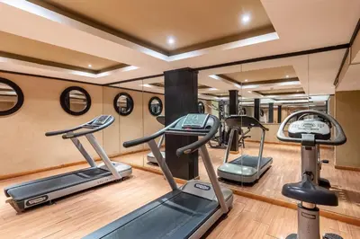 a gym with several treadmills and elliptical machines at Steigenberger Omar El Khayam Nile Cruise - Every Monday from Aswan for 07 & 04 Nights - Every Friday From Abu Simbel for 03 Nights in Aswan
