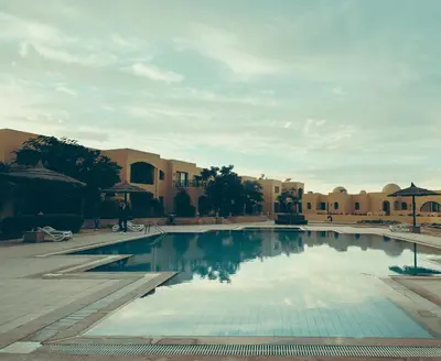 a swimming pool in the middle of a resort at Studio Sea view At Hurghada - A105 in Hurghada