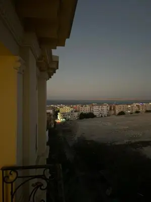 a view of a city from a balcony of a building at Bahga Palace 5 Residential Apartments in Hurghada