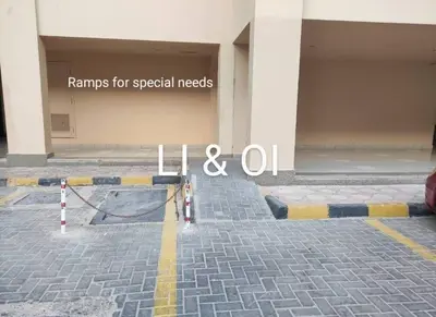a sign that says ramps for special needs in a building at Full Apartment with Panoramic View of Hurghada in Hurghada