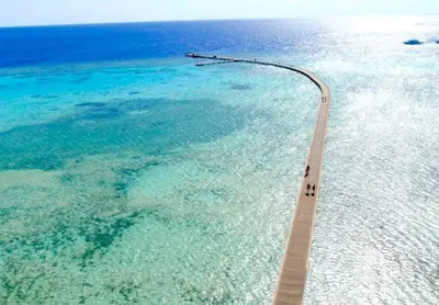 a road in the water next to the ocean at Somabay BW Villa - families only in Hurghada