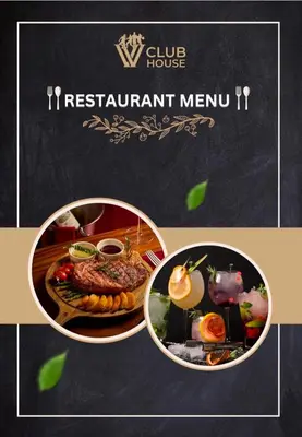 two pictures of a restaurant menu with food on it at Prime Home The View Hurghada in Hurghada