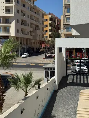 a view of a city street with buildings at شقة احلامك علي البحر in Hurghada