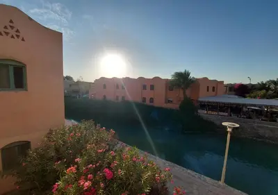 a view of a body of water next to a building at Two Bedrooms at Kafr El-Gouna N14 in Hurghada